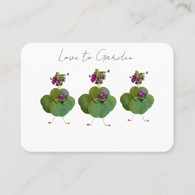 Tarjeta De Visita Chica de Jardín (Anverso)