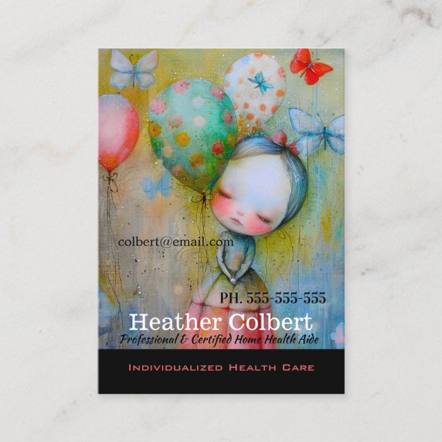 Tarjeta De Visita Chica de mariposa preciada (Anverso)