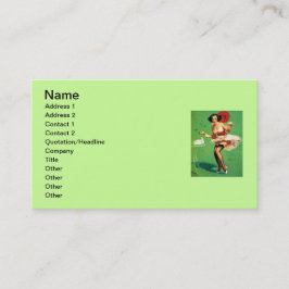 Tarjeta De Visita Chica de pinza de tiempo de té retro vintage