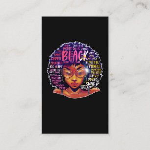 Tarjeta De Visita Chica del Orgullo Africano de Mujeres Afro