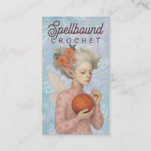 Tarjeta De Visita Chica elfo de hilo de hadas de tejido crochet