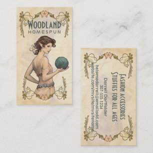 Tarjeta De Visita Chica elfo de hilo de hadas de tejido crochet