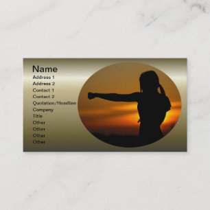 Tarjeta De Visita Chica en Karate Sunset