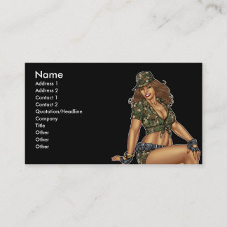 Tarjeta De Visita Chica modelo en Camo por el Al Río