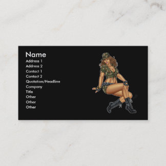 Tarjeta De Visita Chica modelo en Camo por el Al Río