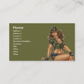 Tarjeta De Visita Chica modelo en Camo por el Al Río
