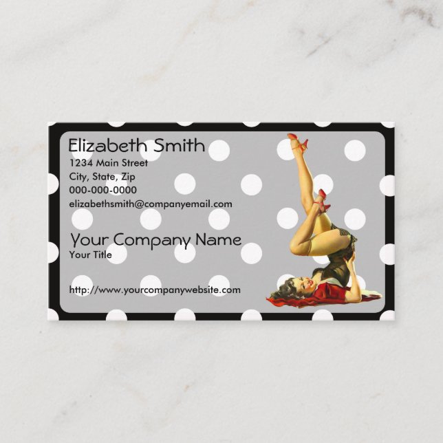 Tarjeta De Visita Chica modelo retro V4 (Anverso)