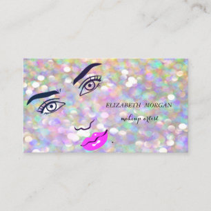 Tarjeta De Visita Chica moderna con efecto bokeh chic, artista del m