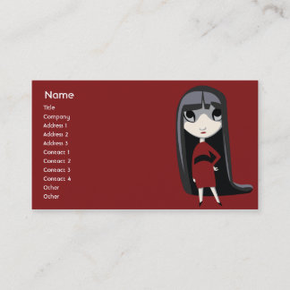 Tarjeta De Visita Chica oscuro - negocio