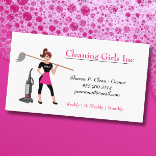 Tarjeta De Visita Chica personalizado Con Busin De Servicio De Limpi