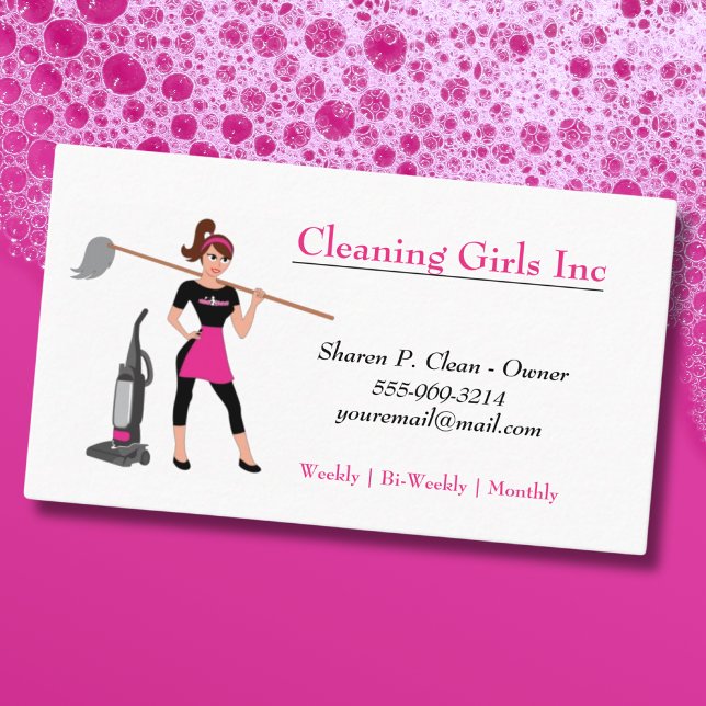 Tarjeta De Visita Chica personalizado Con Busin De Servicio De Limpi (Subido por el creador)