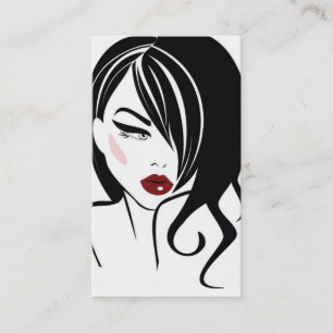 Tarjeta De Visita Chica precioso con el icono del maquillaje del