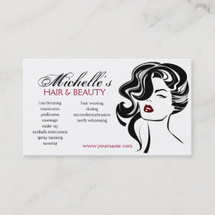 Tarjeta De Visita Chica precioso con el icono del maquillaje del