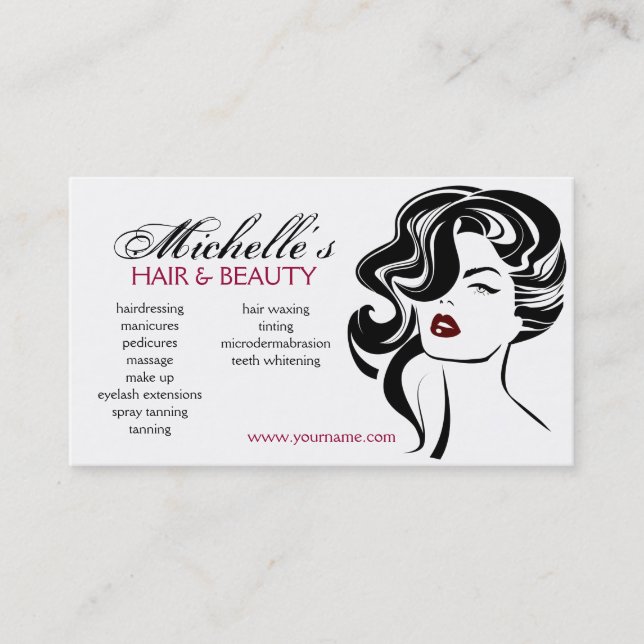 Tarjeta De Visita Chica precioso con el icono del maquillaje del (Anverso)