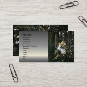 Tarjeta De Visita Chica que lleva salvaje del lobo de madera