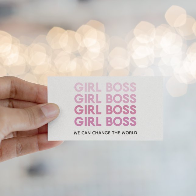 Tarjeta De Visita Chica rosa moderno Jefe mejor regalo para Girly (Subido por el creador)
