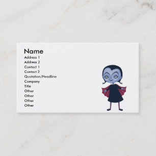 Tarjeta De Visita chica vampiresa adorable