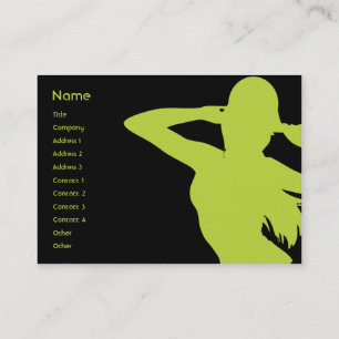 Tarjeta De Visita Chica verde - rechoncho
