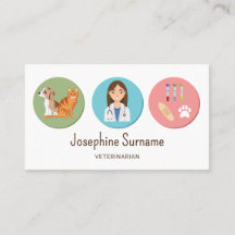 Chica Veterinaria y Mascotas con Cosas de Veterina