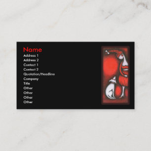 Tarjeta De Visita Chica y perro