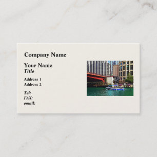 Tarjeta De Visita Chicago IL - Taxi acuático por el Puente Colón Dri