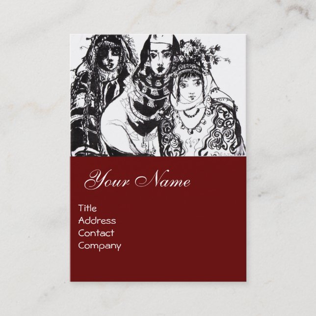 Tarjeta De Visita CHICAS ANATOLIANOS, rojo (Anverso)