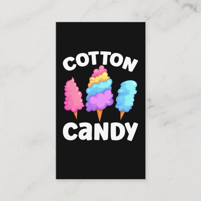 Tarjeta De Visita Chicas Cotton Candy Lover postre dulce (Anverso)