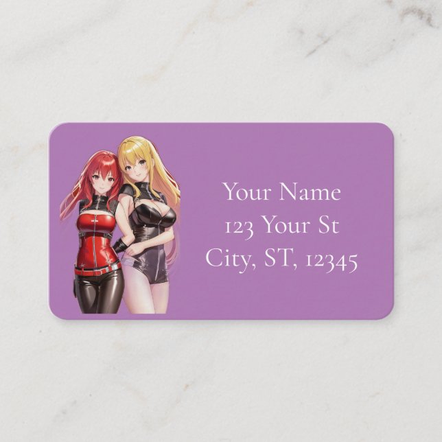 Tarjeta De Visita Chicas Cuadros Anime Thunder_Cove (Anverso)