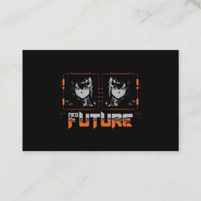 Tarjeta De Visita Chicas de Anime Mecha (Anverso)