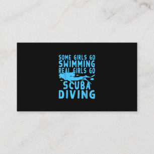 Tarjeta De Visita Chicas De Buceo De Scuba Real Algunos Se Van A Bañ