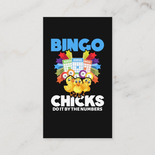 Tarjeta De Visita Chicas del jugador de bingo femenino divertidos (Anverso)