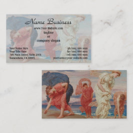 Tarjeta De Visita Chicas griegos de Leighton recogiendo piedras junt