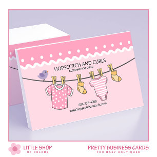Tarjeta De Visita Chicas rosados Baby Boutique