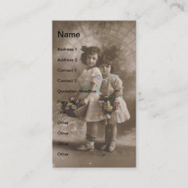 Tarjeta De Visita Chicas vintage