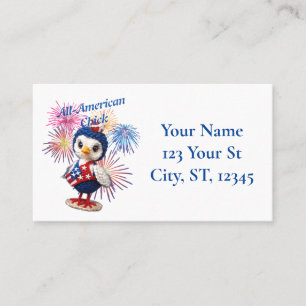 Tarjeta De Visita Chick Thunder_Cove, todo estadounidense