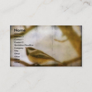 Tarjeta De Visita Chickadee