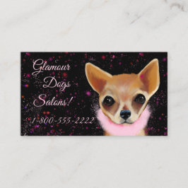 Tarjeta De Visita Chihuahua Bling      