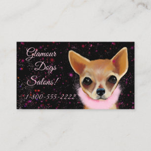 Tarjeta De Visita Chihuahua Bling      