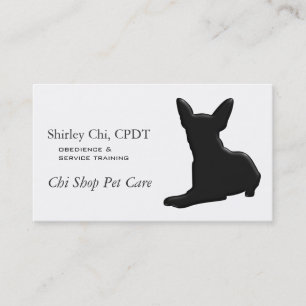 Tarjeta De Visita Chihuahua Dog Mascota 3d line art