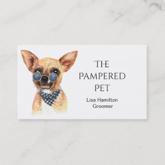 Tarjeta de visita Chihuahua Mascota Groomer/Vet/Si