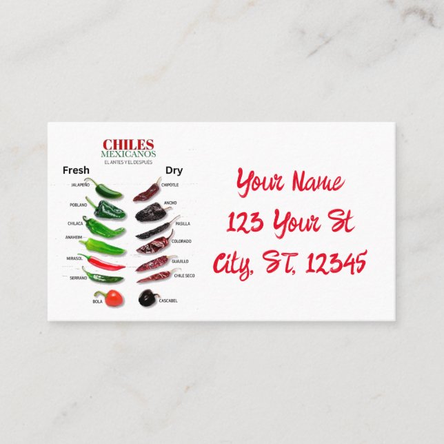 Tarjeta De Visita Chilenos Fresco y Seco Thunder_Cove (Anverso)