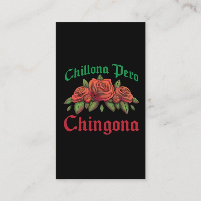 Tarjeta De Visita Chillona pero Chingona Latina llora bebé pero Bada (Anverso)