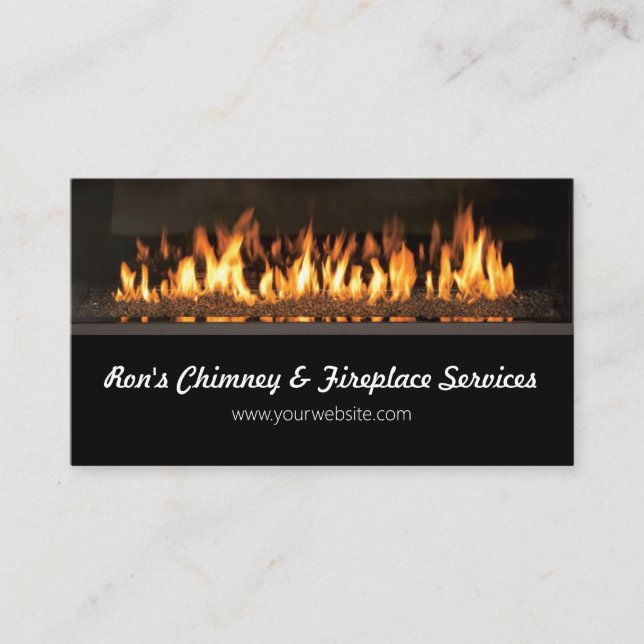 Tarjeta De Visita Chimenea y hogar (Anverso)
