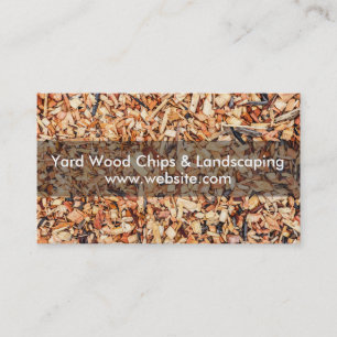 Tarjeta De Visita Chips de madera de yard y paisajismo