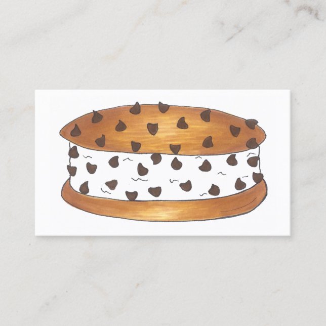 Tarjeta De Visita Chipwich Chip de chocolate Cocina helada Sandwich (Anverso)
