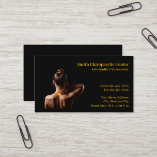 Tarjeta De Visita Chiropractic Chiropractic Clinic Business Card