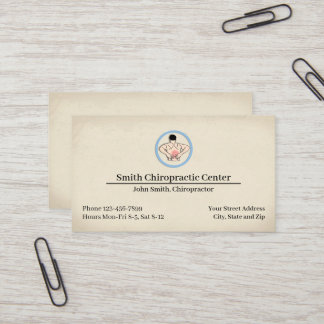 Tarjeta De Visita Chiropractic Chiropractor Clinic Business Card