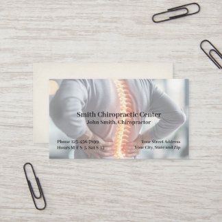 Tarjeta De Visita Chiropractic Pain Management Clinic Business Card