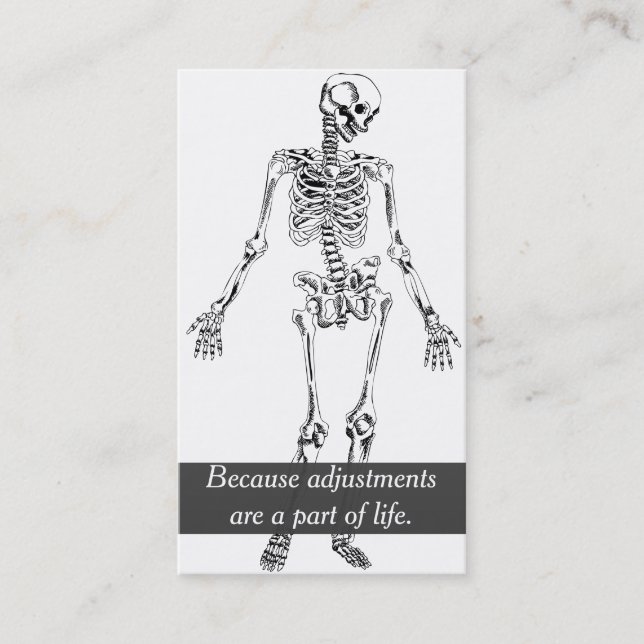 Tarjeta De Visita Chiropractica y bienestar divertidos (Anverso)