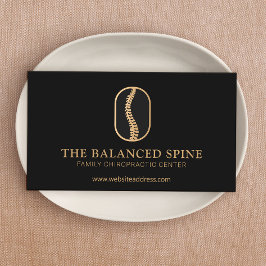 Tarjeta De Visita Chiropractico Chiropractico Logotipo Negro